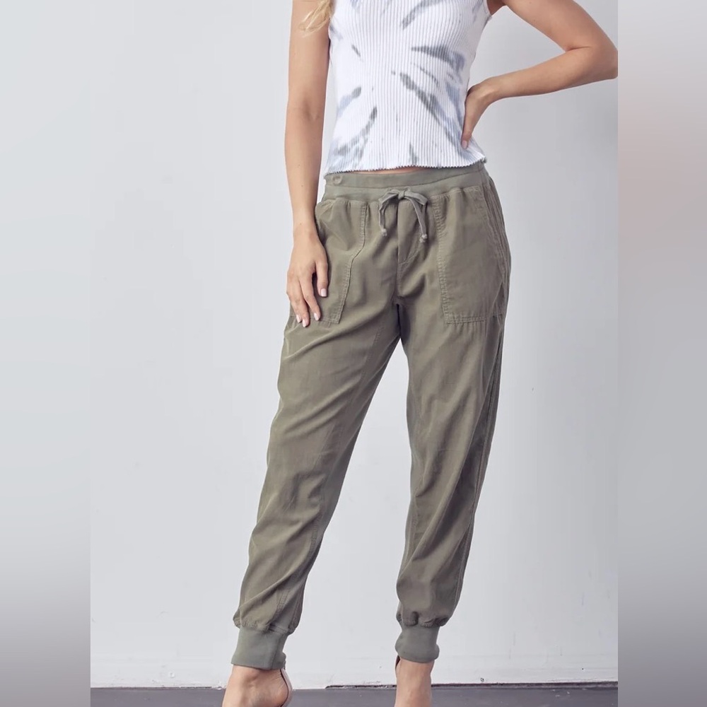 Maven West Olive Green Women’s Tencel Jogger Pants